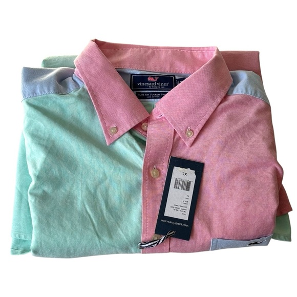 Vineyard Vines slim fit Tucker shirt Oxford Party multi colored | XL - Picture 7 of 16